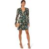 imageAdrianna Papell Womens Crinkle Foil Wrap DressTeal SapphireGold