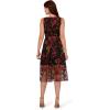 imageAdrianna Papell Womens Embroidered Midi DressPinkBlack
