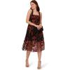 imageAdrianna Papell Womens Embroidered Midi DressPinkBlack