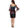 imageAdrianna Papell Womens Embroidered Short DressBlack Multi