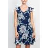 imageAdrianna Papell Womens Floral Chiffon Godet ShiftNavy Multi
