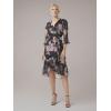 imageAdrianna Papell Womens Floral Chiffon Wrap DressBlack Multi