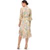 imageAdrianna Papell Womens Floral Chiffon Wrap DressIvory Multi