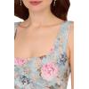 imageAdrianna Papell Womens Floral Matelasse DressBlue Multi