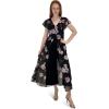 imageAdrianna Papell Womens Floral Print Metallic JumpsuitBlack Multi