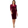 imageAdrianna Papell Womens Front Tie Short DressBurgundy