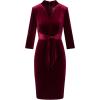 imageAdrianna Papell Womens Front Tie Short DressBurgundy