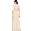 imageAdrianna Papell Womens Halter Blouson Beaded GownChampagne