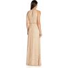 imageAdrianna Papell Womens Halter Blouson Beaded GownChampagne