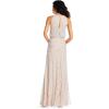 imageAdrianna Papell Womens Halter Blouson Beaded GownSilverNude