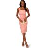 imageAdrianna Papell Womens Hibiscus Jacquard Tucked DressLight Coral