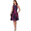 imageAdrianna Papell Womens Jacquard Envelope Short DressNavyOrchid