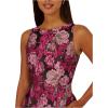 imageAdrianna Papell Womens Jacquard Envelope Short DressPinkBlack Multi
