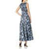 imageAdrianna Papell Womens Jacquard Midi DressBlue Multi