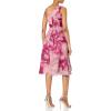 imageAdrianna Papell Womens Jacquard Midi DressPink Multi