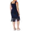 imageAdrianna Papell Womens Jersey and Chiffon Drape DressMidnight