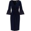 imageAdrianna Papell Womens Jersey and Taffeta Midi DressMidnight