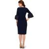 imageAdrianna Papell Womens Jersey and Taffeta Midi DressMidnight