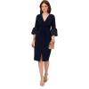 imageAdrianna Papell Womens Jersey and Taffeta Midi DressMidnight