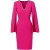imageAdrianna Papell Womens Knit Crepe Jewel Short DressBerry Rose
