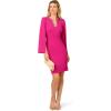 imageAdrianna Papell Womens Knit Crepe Jewel Short DressBerry Rose