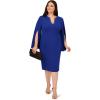 imageAdrianna Papell Womens Knit Crepe Jewel Short DressRoyal Sapphire
