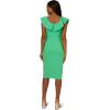imageAdrianna Papell Womens Knit Crepe Ruffle MIDI DressFlora Green