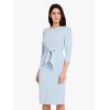 imageAdrianna Papell Womens Knit Crepe Tie Waist SheathDressBlue Mist