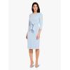 imageAdrianna Papell Womens Knit Crepe Tie Waist SheathDressBlue Mist