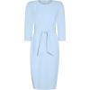 imageAdrianna Papell Womens Knit Crepe Tie Waist SheathDressBlue Mist