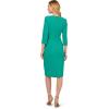 imageAdrianna Papell Womens Knit Crepe Tie Waist SheathDressBotanic Green