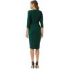imageAdrianna Papell Womens Knit Crepe Tie Waist SheathDressHunter