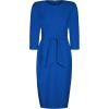 imageAdrianna Papell Womens Knit Crepe Tie Waist SheathDressViolet Cobalt