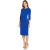 imageAdrianna Papell Womens Knit Crepe Tie Waist SheathDressViolet Cobalt