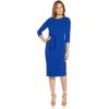 imageAdrianna Papell Womens Knit Crepe Tie Waist SheathDressViolet Cobalt