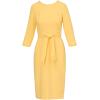 imageAdrianna Papell Womens Knit Crepe Tie Waist SheathDressWarm Sun