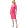 imageAdrianna Papell Womens Knit Crepe Tie Waist SheathDressWatermelon Bliss