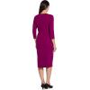 imageAdrianna Papell Womens Knit Crepe Tie Waist SheathDressWildberry