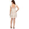 imageAdrianna Papell Womens Lace Embroidery Flutter DressIvoryNude