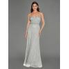 imageAdrianna Papell Womens Long Blouson DressBlue Mist