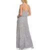 imageAdrianna Papell Womens Long Blouson DressBridal Silver