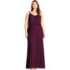 imageAdrianna Papell Womens Long Blouson DressCassis