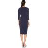 imageAdrianna Papell Womens Metallic Knit Tie Front DressLight Navy
