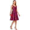 imageAdrianna Papell Womens Multicolor Jacquard DressNavyMagenta Multi