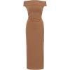 imageAdrianna Papell Womens Off Shoulder Long DressTaupe