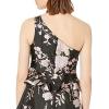 imageAdrianna Papell Womens One Shoulder Jacquard DressBlackPink Multi