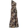 imageAdrianna Papell Womens One Shoulder Jacquard DressBlueGold