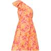 imageAdrianna Papell Womens One Shoulder Jacquard DressOrange Multi