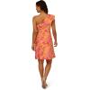 imageAdrianna Papell Womens One Shoulder Jacquard DressOrange Multi