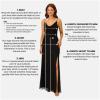 imageAdrianna Papell Womens Plus Jersey Chiffon Combo Jumpsuit Black 18